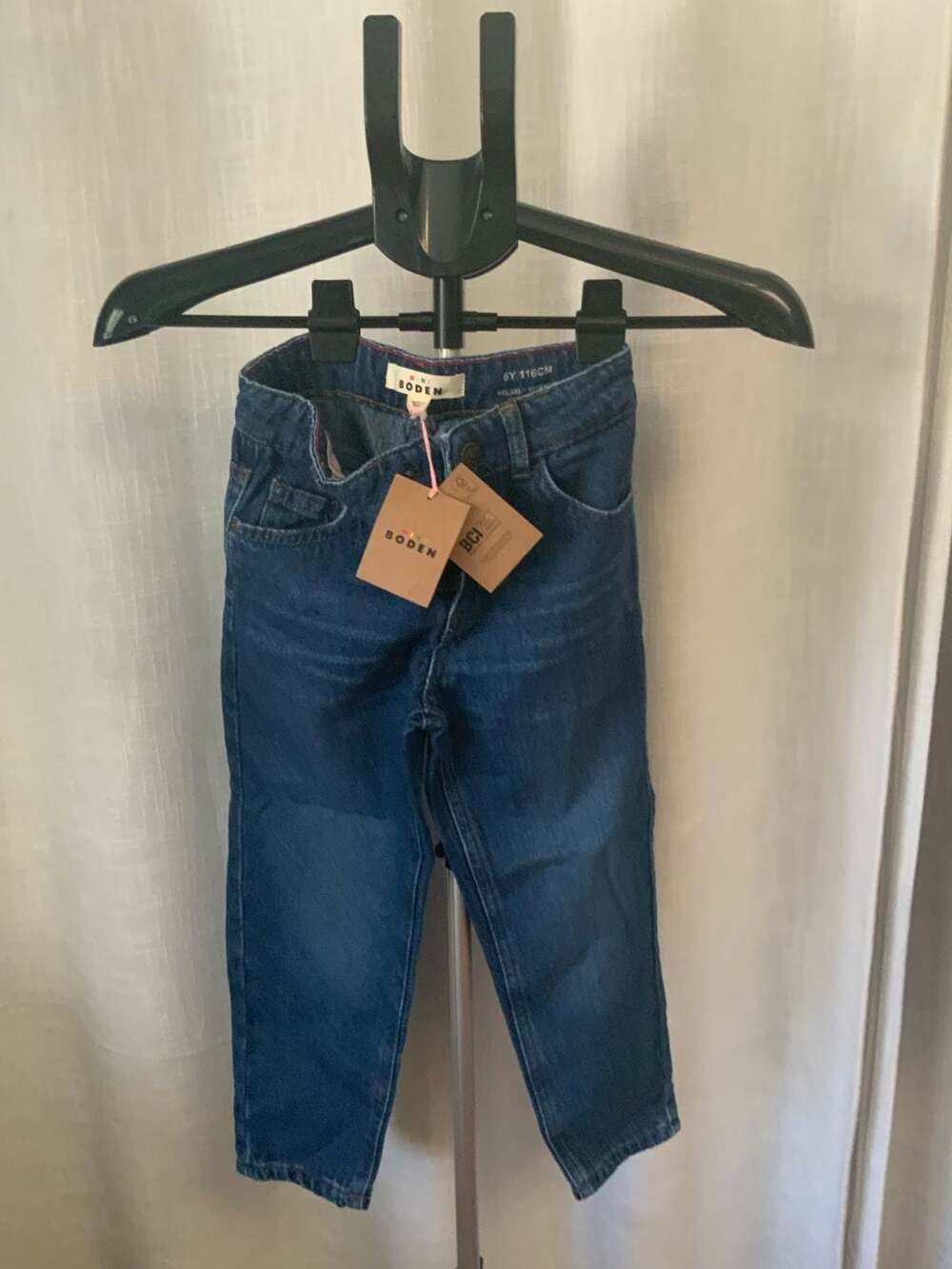 Mini Boden Relaxed Straight Girls Jeans Size 6Y 116CM Blue